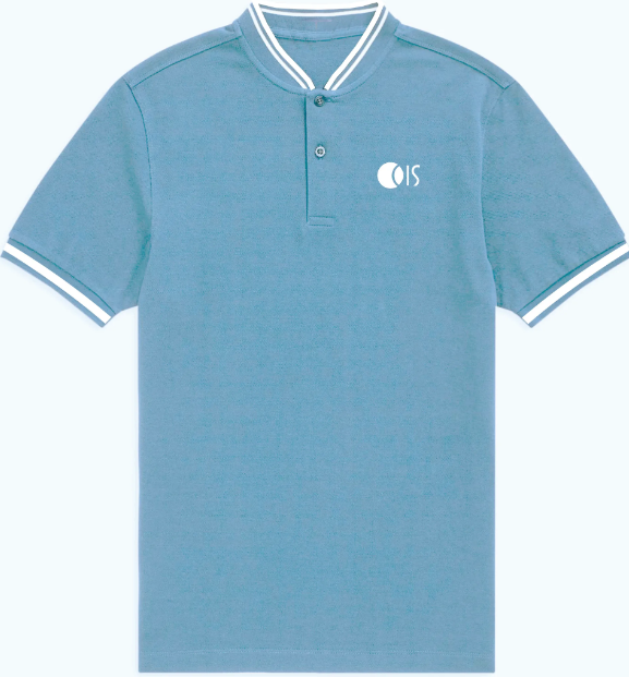 CIS Sky Day Wear Short Slv T- shirt with Henley Neckine (Grade 6-8)