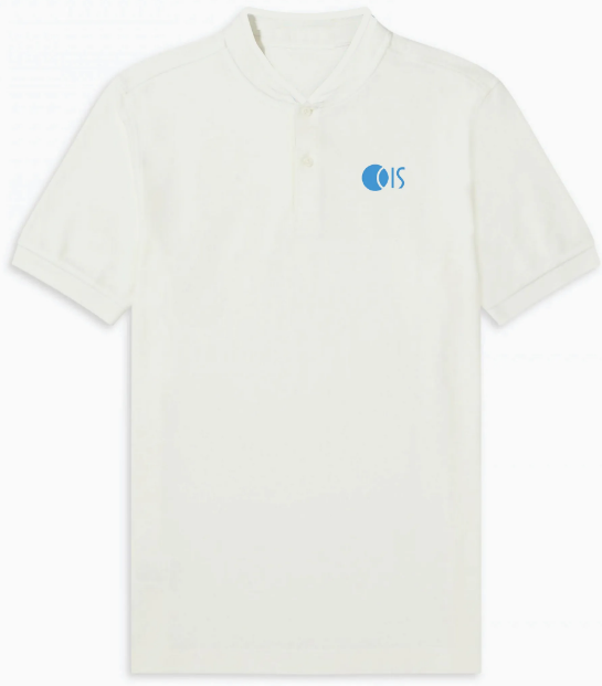 CIS White Day Wear Short Slv T- shirt with Henley Neckine (Grade 11-12)